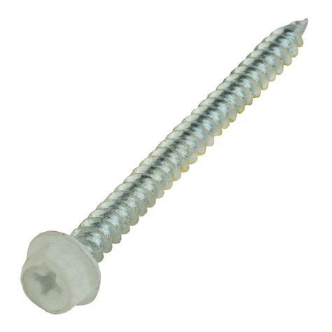 white hex head screws